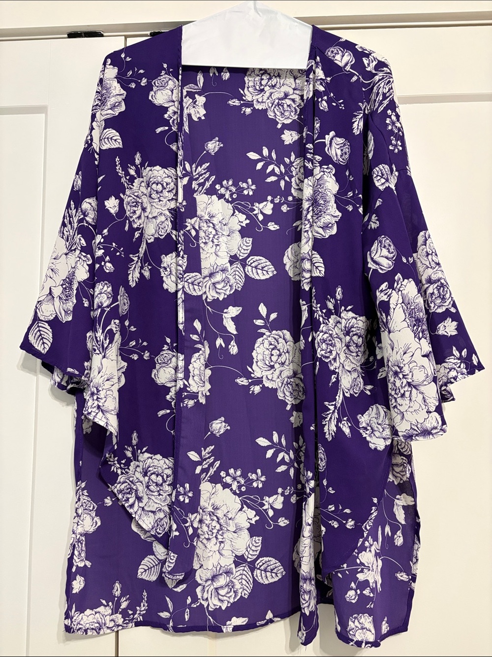 Purple Floral Kimono